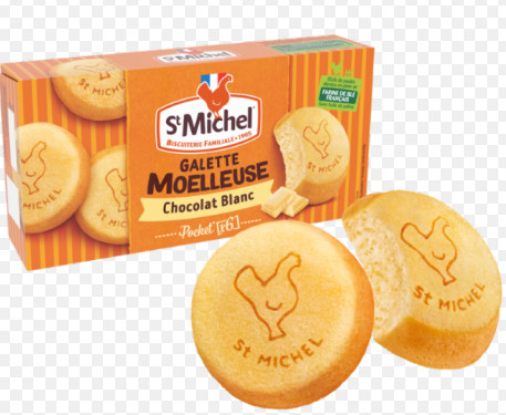 Bánh bông lan St Michel Galette Socola trắng 180g